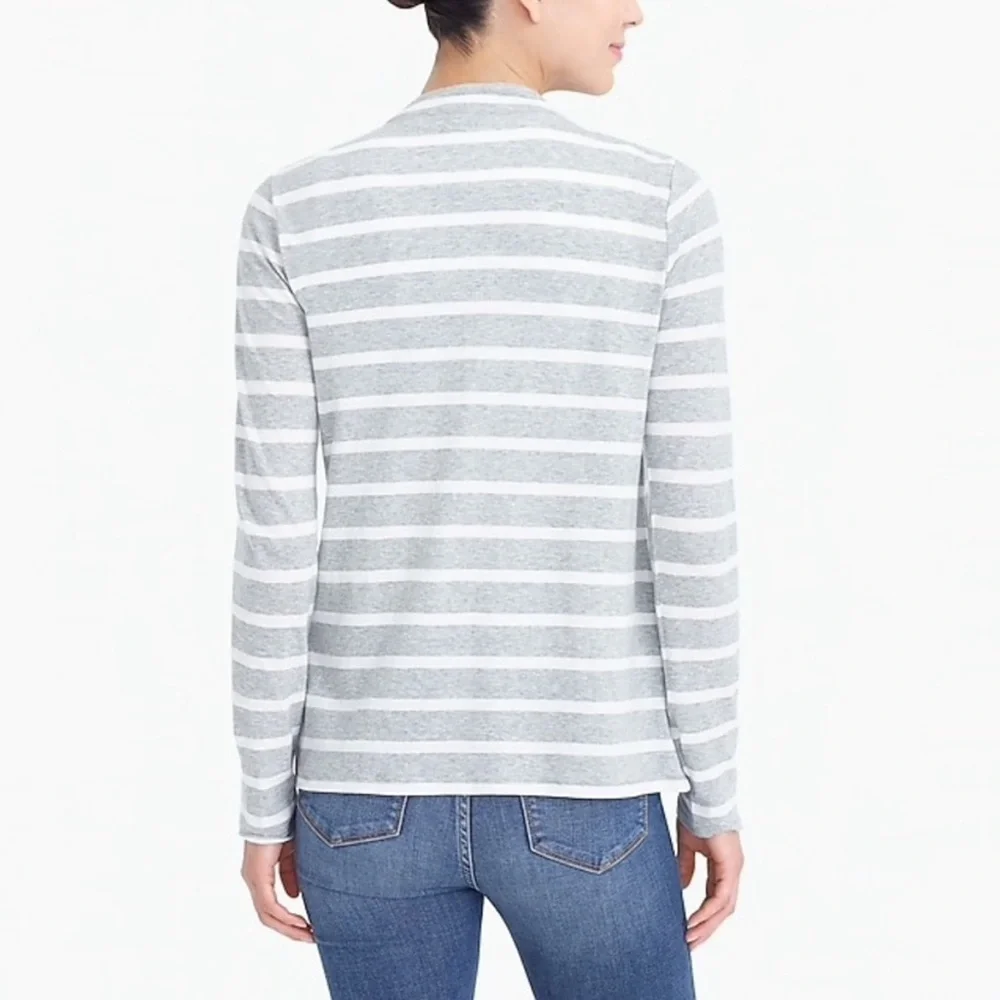 NWT J.Crew Always Cascading Striped Cardigan